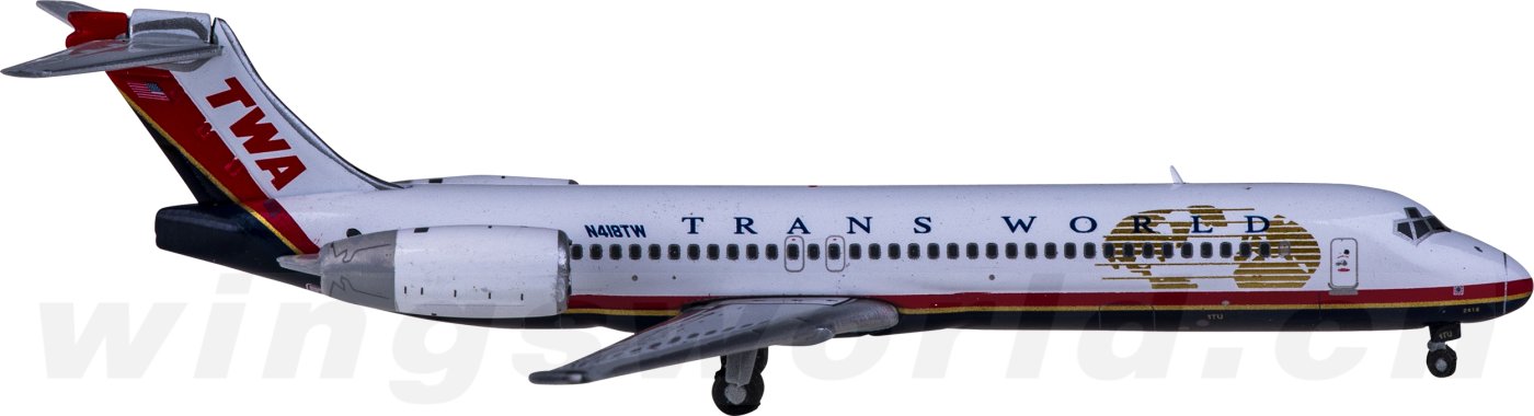 twa 环球航空 boeing 717-200 n418tw geminijets 1:400 -飞机模型