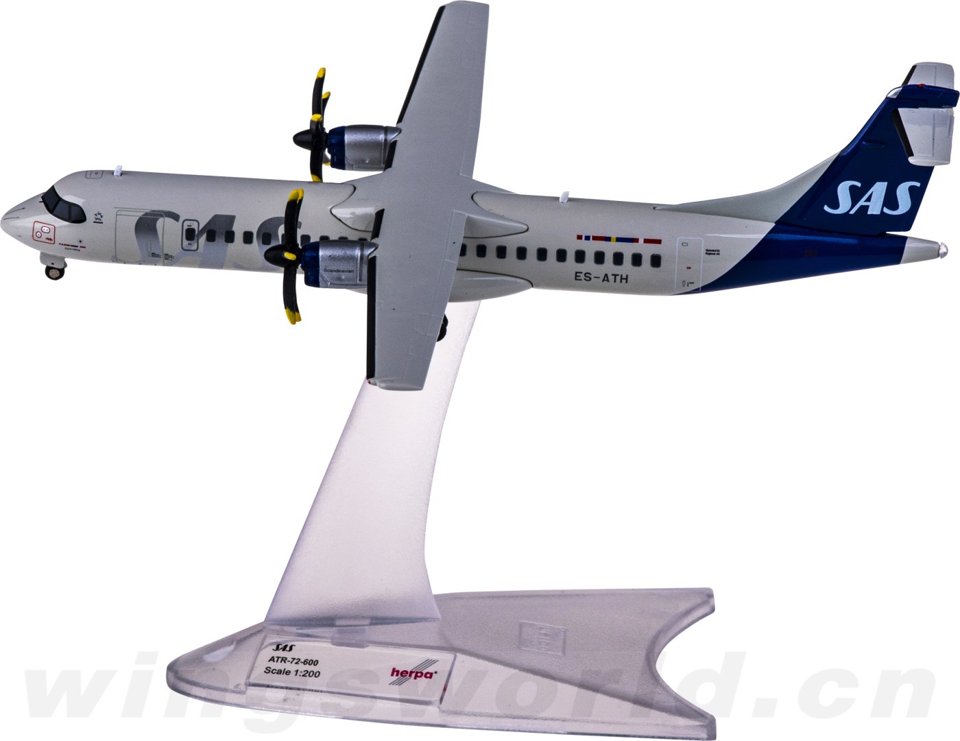 571067 SAS 北欧航空ATR-72-600 ES-ATH Herpa 1:200 -飞机模型世界