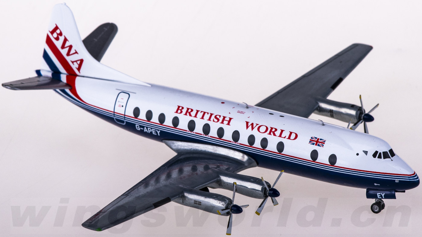 571463 British World Airlines Vickers Viscount 800 G-APEY Herpa 1