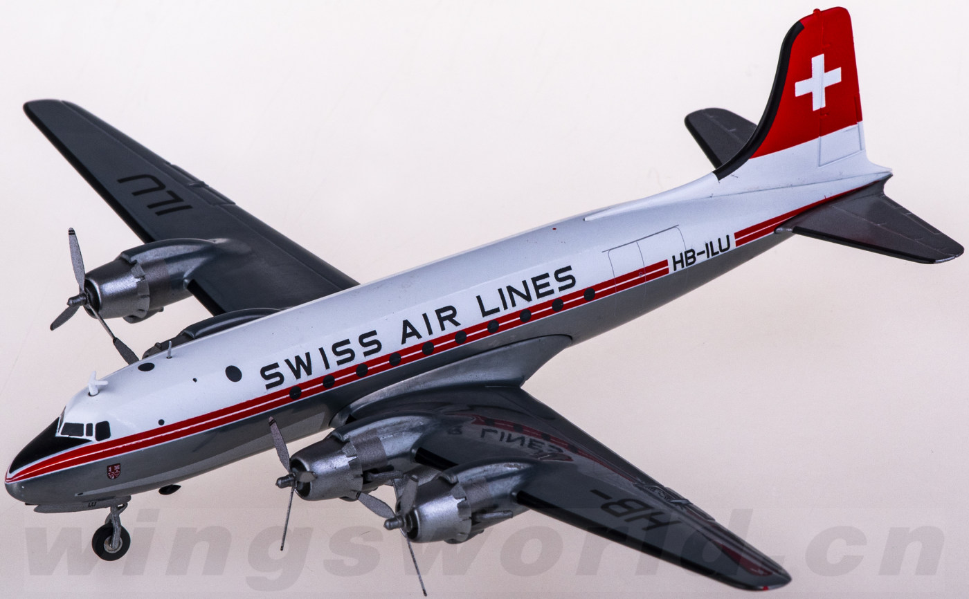 herpa 1:200 571357 swissair 瑞士航空 douglas dc-4 hb-ilu