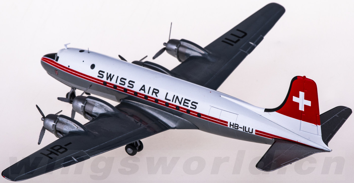 herpa 1:200 571357 swissair 瑞士航空 douglas dc-4 hb-ilu