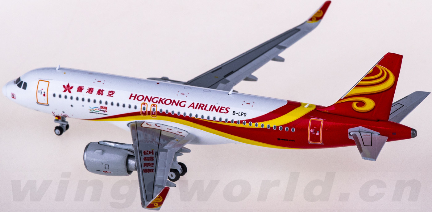 LH4181 Hong Kong Airlines 香港航空Airbus A320 B-LPO JC Wings 1:400
