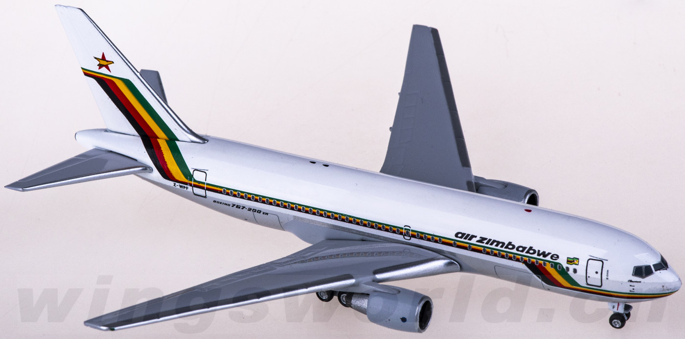 津巴布韋航空 boeing 767-200 z-wpf aeroclassics 1:400 -飛機模型