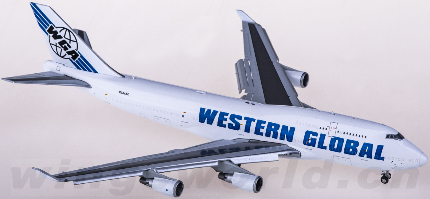 GJWGN2015F Western Global Boeing 747-400 N344KD 货机襟翼放下