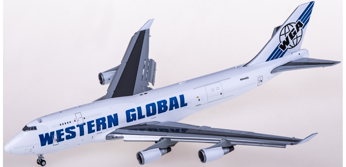 GJWGN2015F Western Global Boeing 747-400 N344KD 货机襟翼放下版 