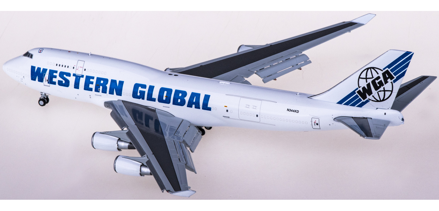 GJWGN2015F Western Global Boeing 747-400 N344KD 货机襟翼放下版 