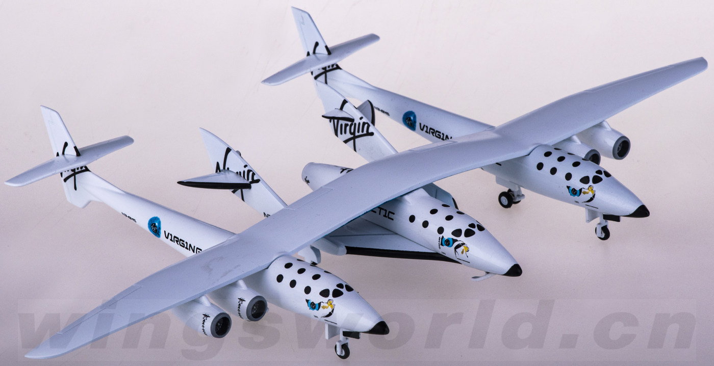 JC Wings 1:200 Virgin Galactic宇宙船 N348MS 1:200 JC Wings Diecast Aircraft Model Virgin Galactic N348MS