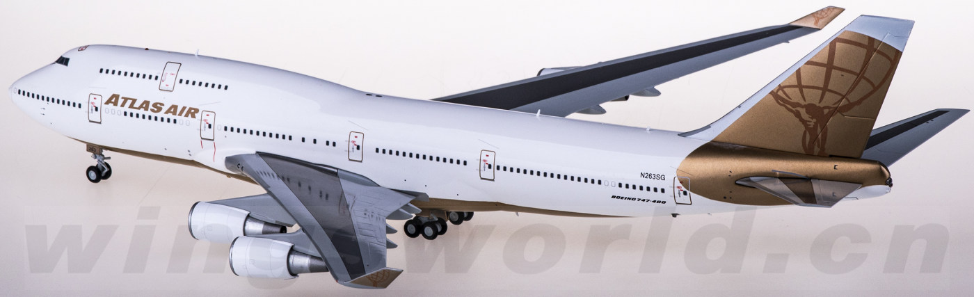 XX2746 Atlas Air 阿特拉斯航空Boeing 747-400 N263SG JC Wings 1:200