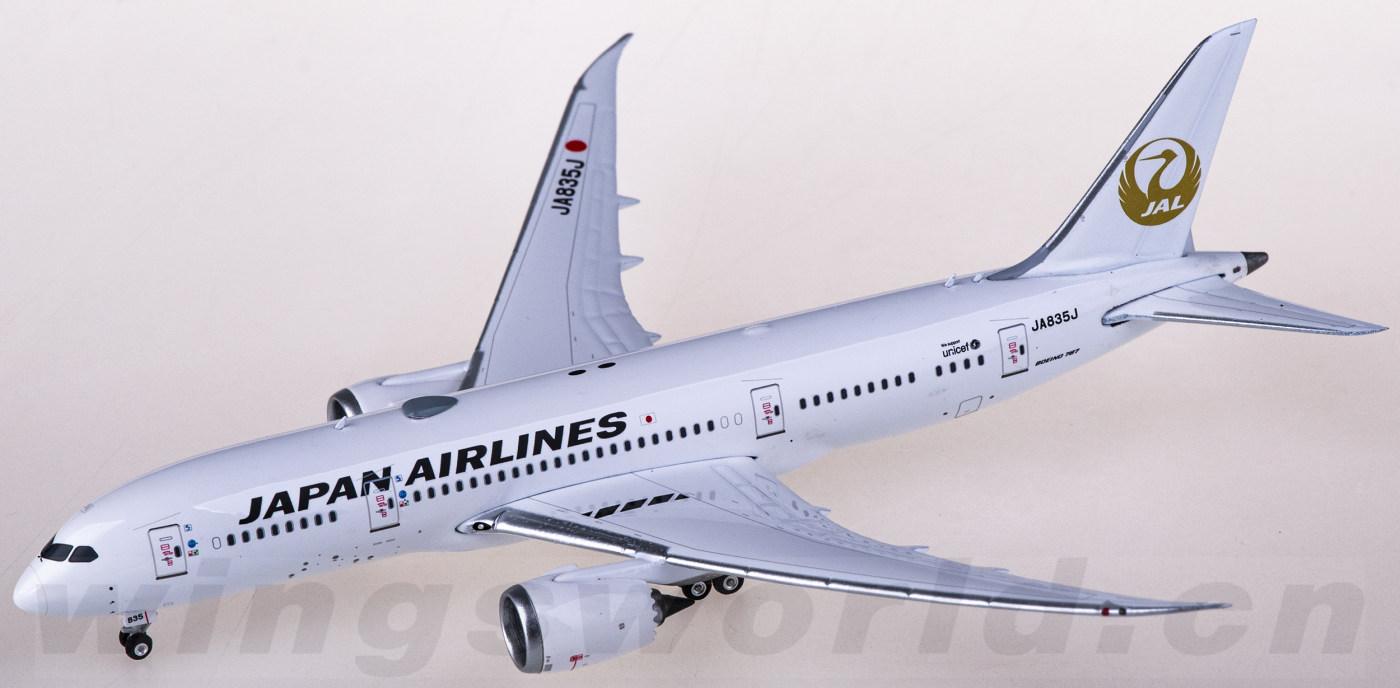 注目の福袋！ JAL B787-8 金の鶴丸 JA835J PHOENIX 1:400 航空機 