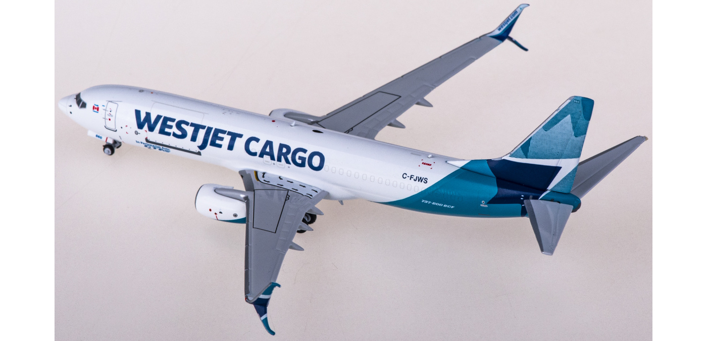 ウエストジェットカーゴ 737-800BCF C-FJWS 1/400 NGmodel Westjet Cargo 737-800BCF/w C-FJWS(with simitar