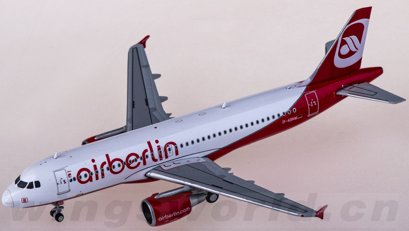 LH4095 Air Berlin 柏林航空Airbus A320 D-ABNW JC Wings 1:400