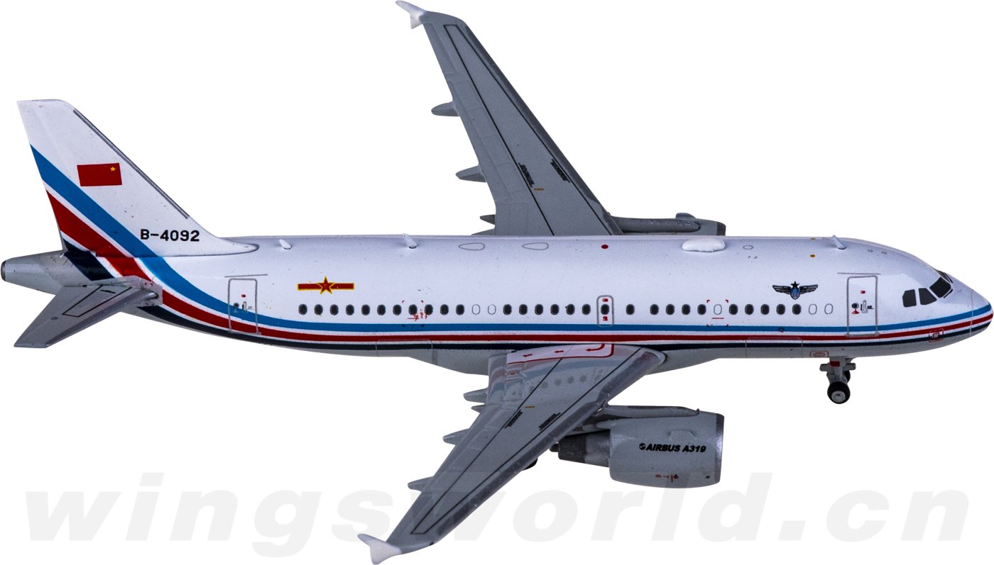 LH4123 PLAAF 中国空军Airbus A319 B-4092 JC Wings 1:400 -飞机