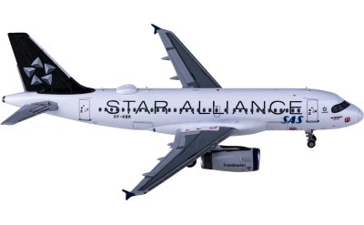 NGmodels 1:400 SAS 北欧航空 Airbus A319 OY-KBR 星空联盟