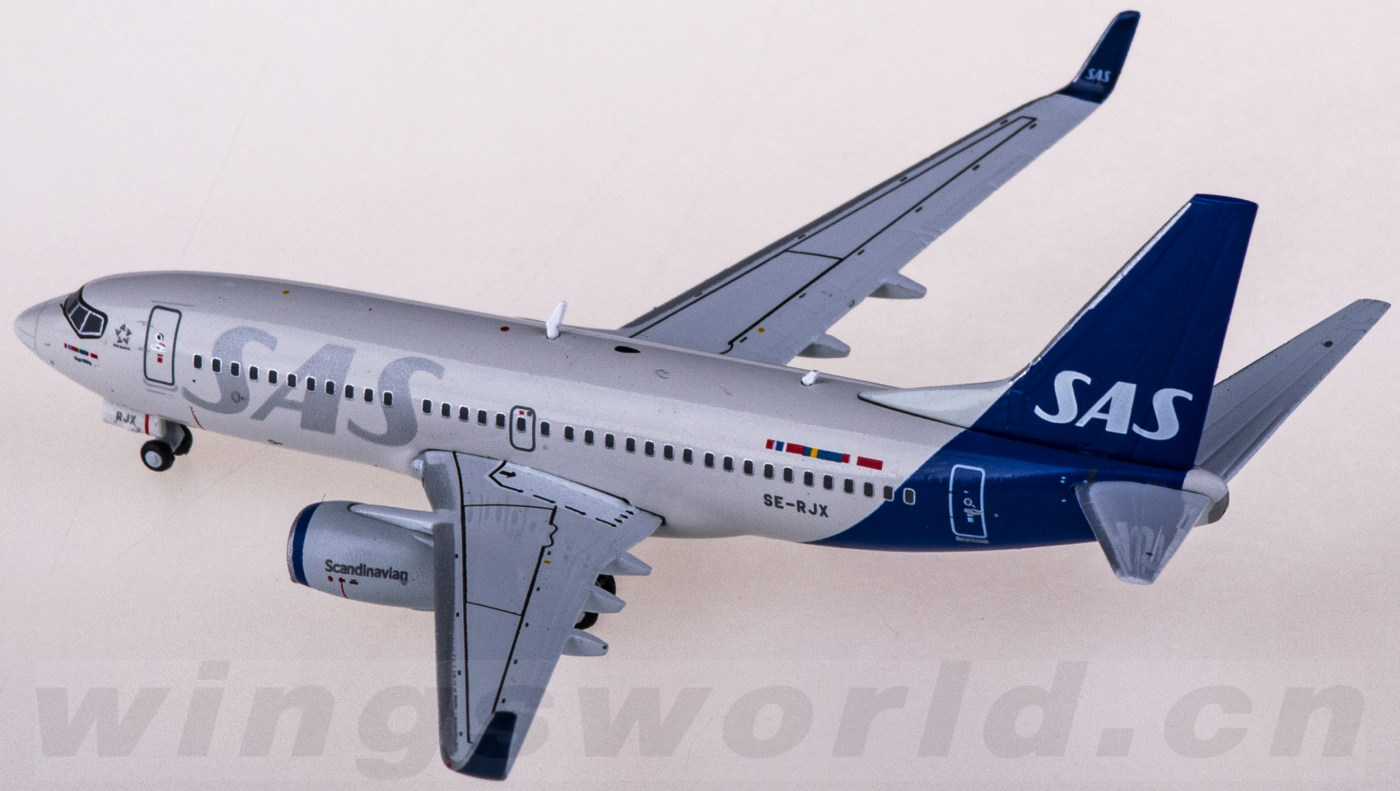 GJSAS1988 SAS 北欧航空Boeing 737-700 SE-RJX Geminijets 1:400 -飞机 