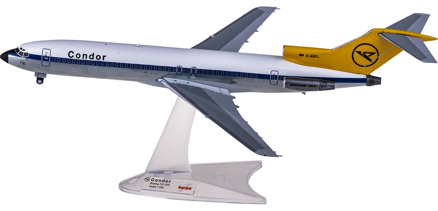 571647 Condor 神鹰航空Boeing 727-200 D-ABKL Herpa 1:200 -飞机模型世界