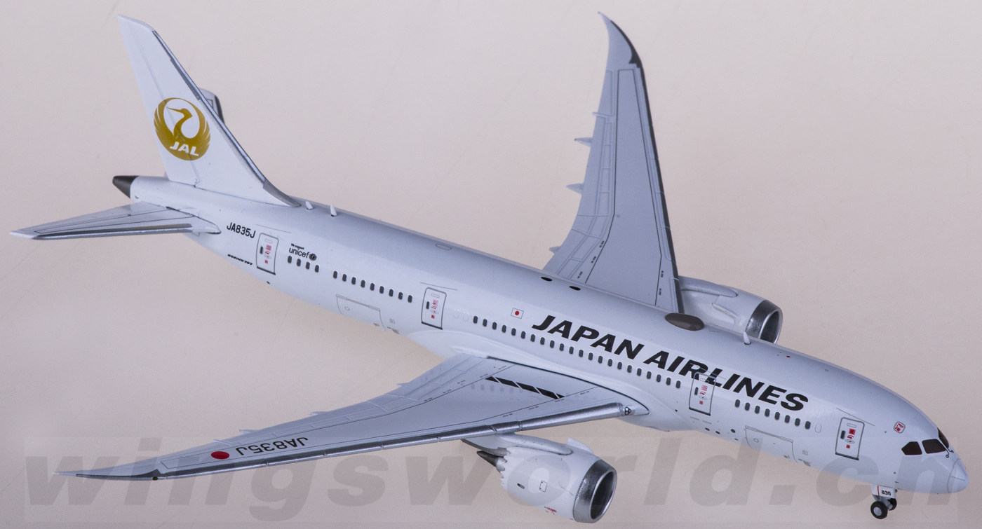 SA4001A Japan Airlines 日本航空Boeing 787-8 JA835J 襟翼放下版JC 