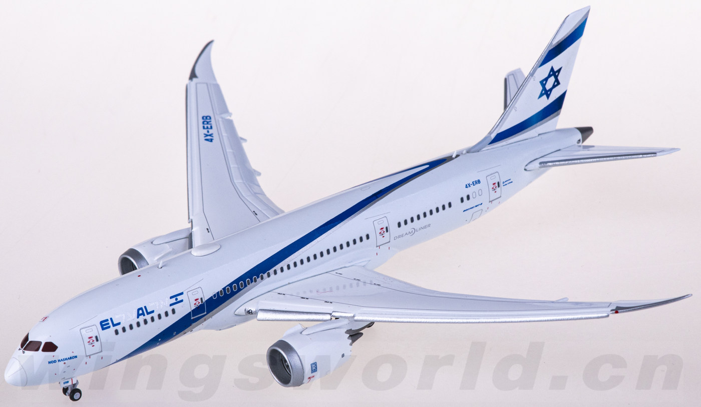 XX4259A El Al 以色列航空Boeing 787-8 Dreamliner 4X-ERB 襟翼放下版 