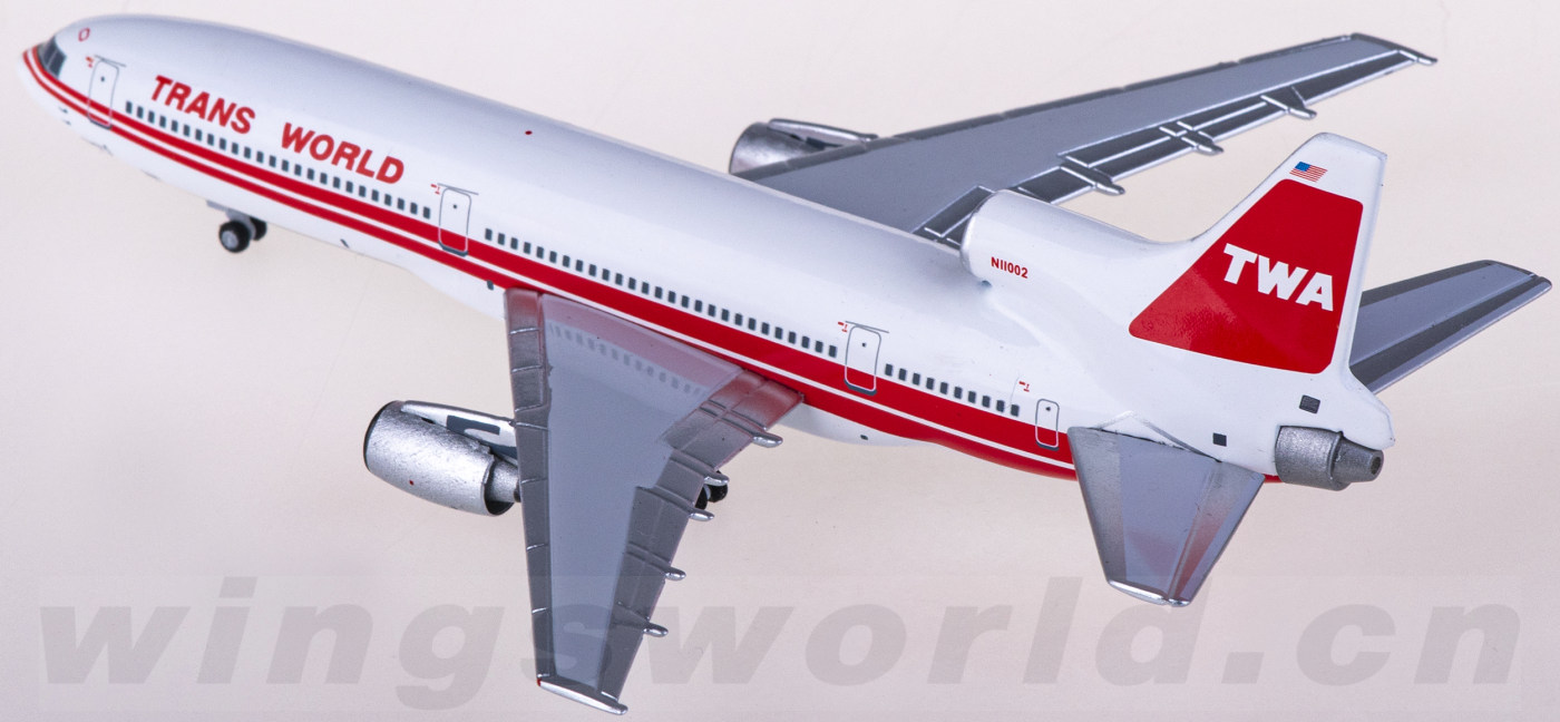 1:400材質:合金機型:lockheed l-1011航空公司:twa 環球航空尺寸:長約