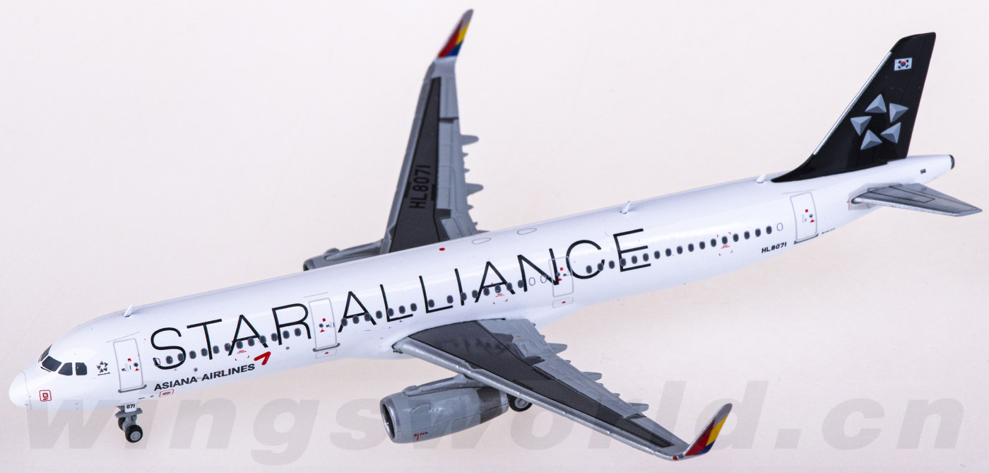 XX4072 Asiana 韩亚航空Airbus A321 HL8071 星空联盟JC Wings 1 XX4072 Asiana 韩亚航空Airbus A321 HL8071 星空联盟JC Wings 1