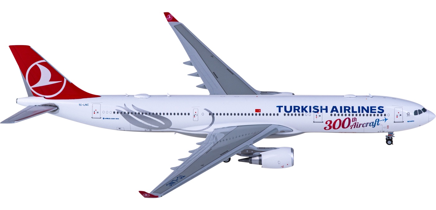 EW4333012 Turkish Airlines 土耳其航空Airbus A330-300 TC-LNC JC Wings 1:400  -飞机模型世界