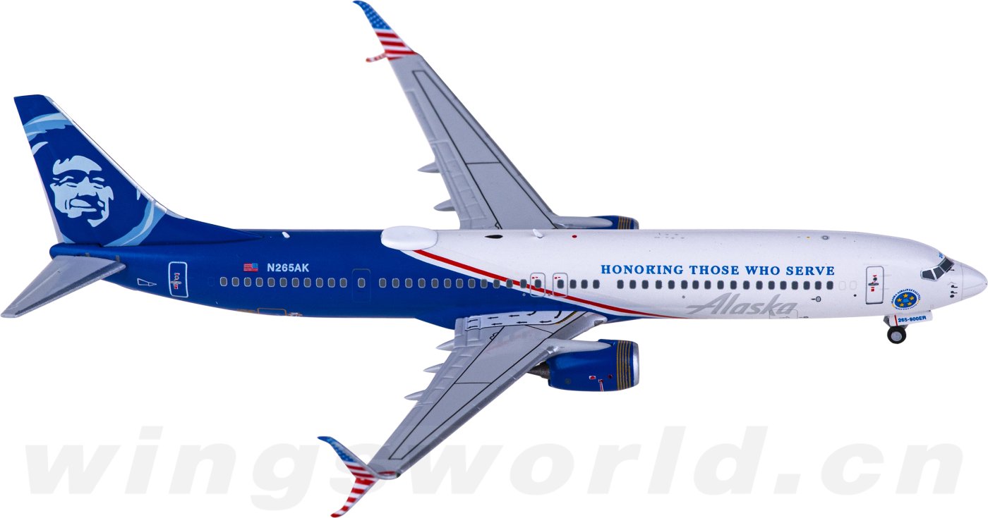 NG Models アラスカ航空 B737‑8 N565AS 1:400 NG Model Alaska Airlines 737-800/w N565AS “Mickey's Toontown