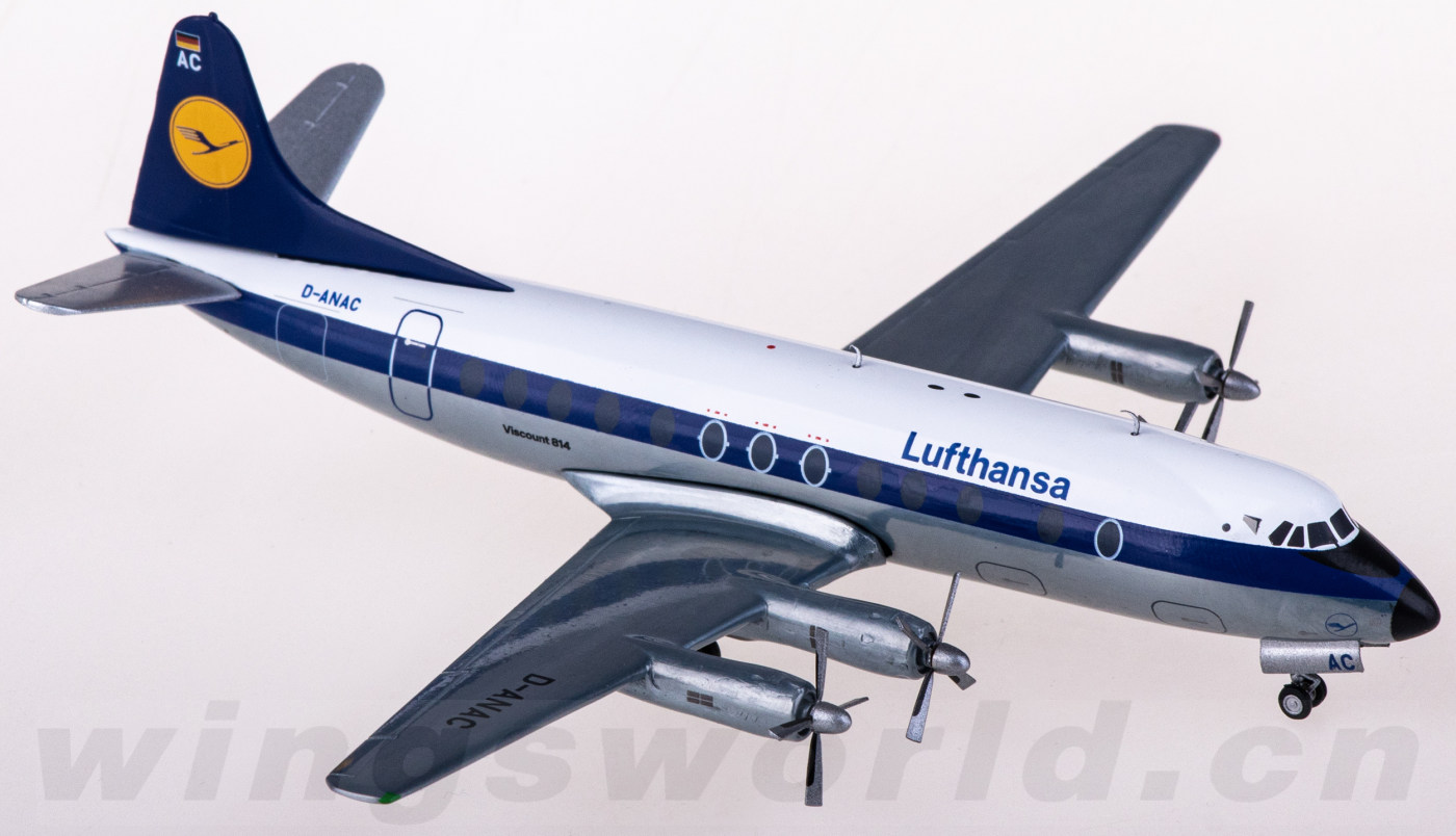 572255 Lufthansa 汉莎航空Vickers Viscount 800 D-ANAC Herpa 1