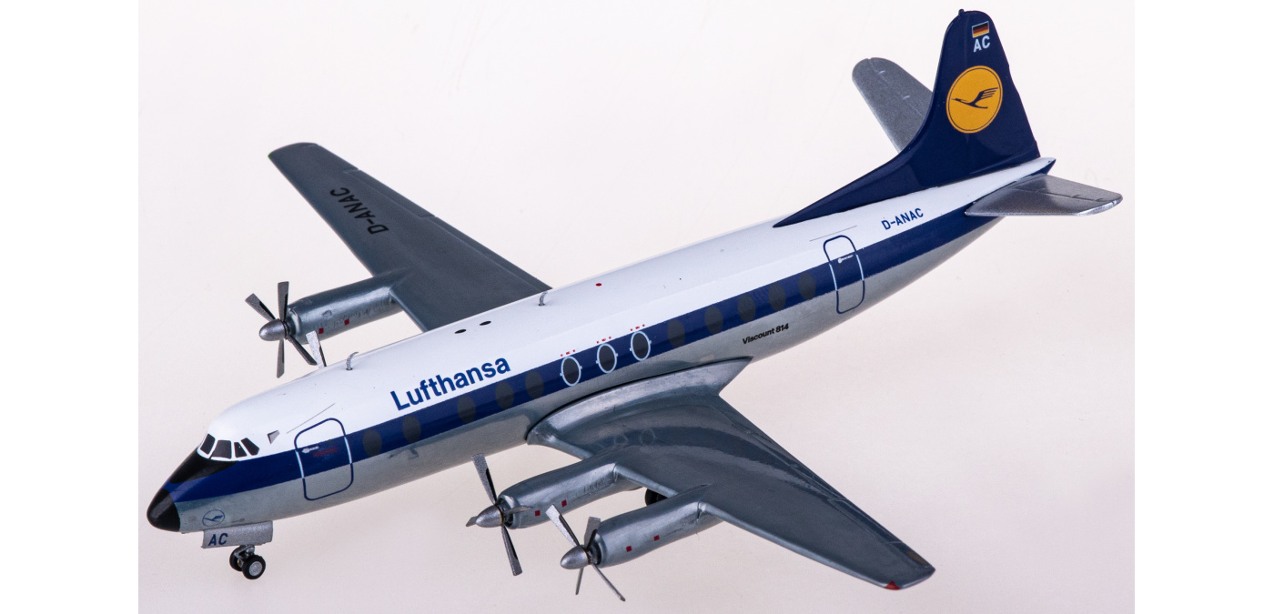 572255 Lufthansa 汉莎航空Vickers Viscount 800 D-ANAC Herpa 1:200