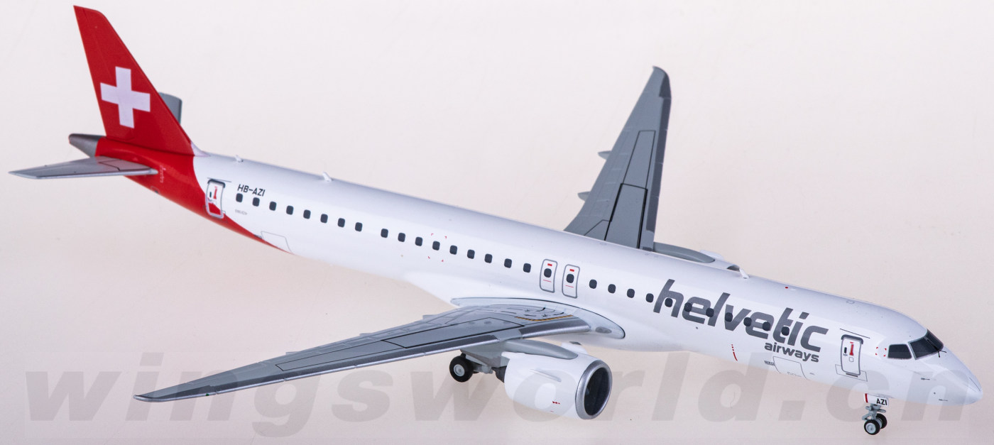 airways 海尔维航空 embraer erj-195-e2 hb-azi herpa 1:200 -飞机