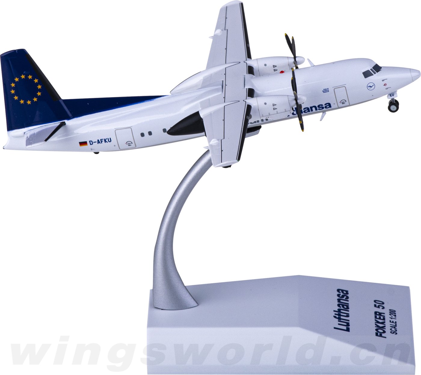 SA2022 Lufthansa 汉莎航空Fokker 50 D-AFKU JC Wings 1:200