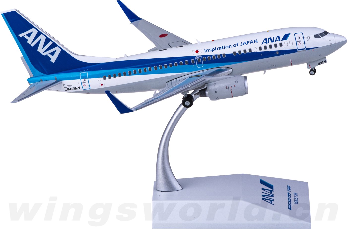 EW2737005 ANA 全日空Boeing 737-700 JA03AN JC Wings 1:200 -飞机模型世界