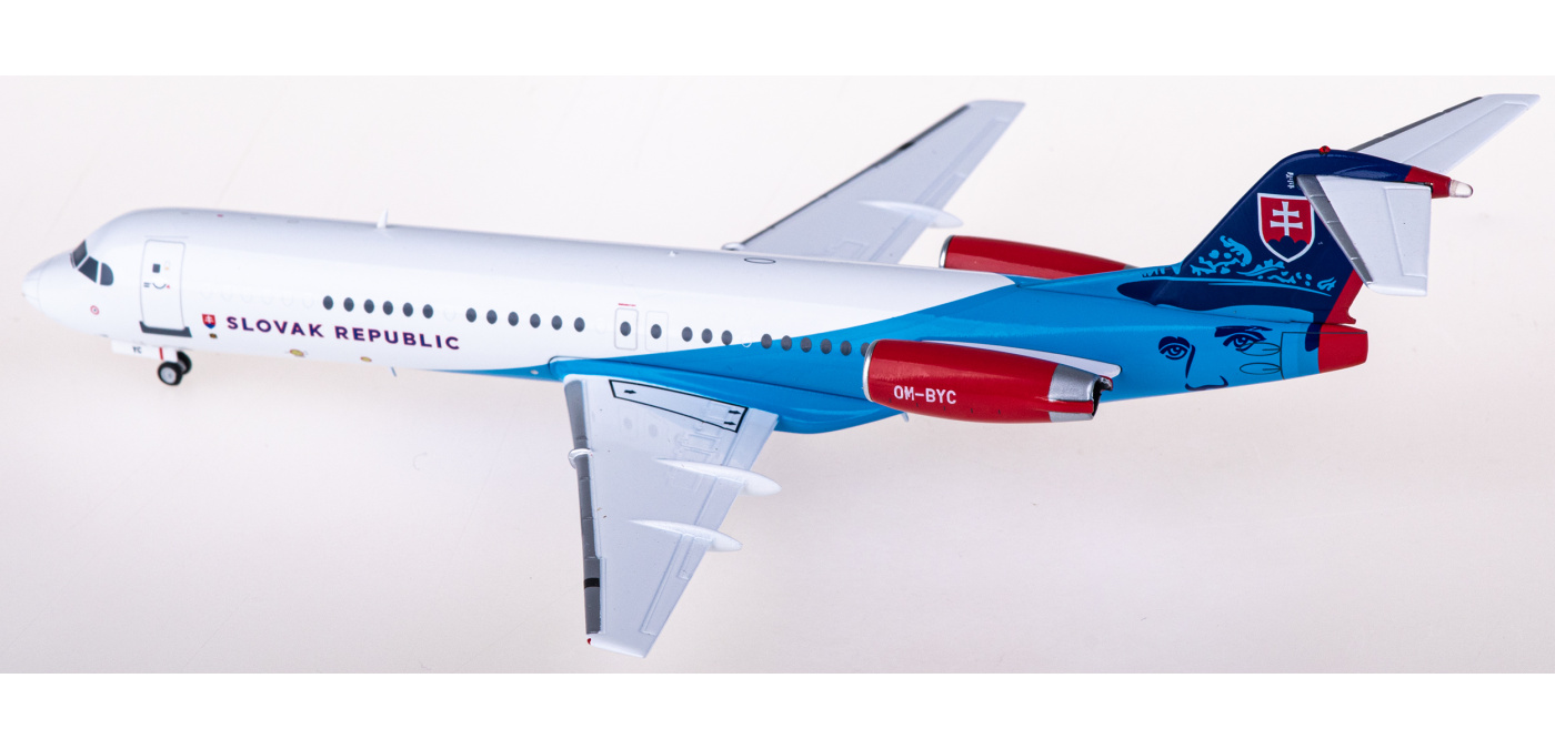 JC Wings1:200 スロバキア政府専用 Fokker100 OM-BYC Slovak Republic Fokker 100 Reg: OM-BYC JC Wings Scale 1:200