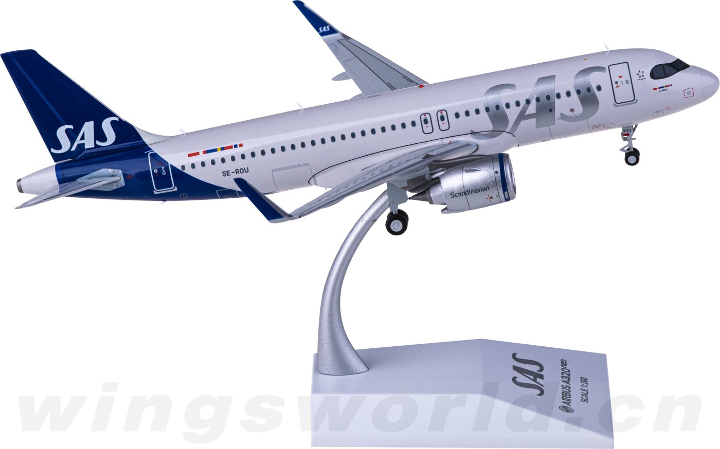 XX2419 SAS 北欧航空Airbus A320neo SE-ROU JC Wings 1:200