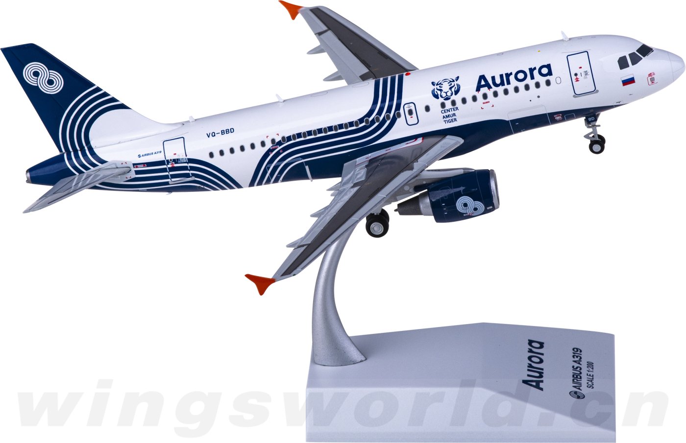 LH2250 Aurora Airbus A319 VQ-BBD JC Wings 1:200 -飞机模型世界