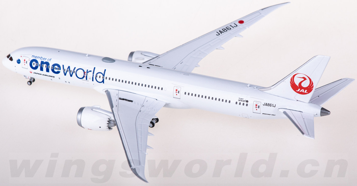 航空機・ヘリコプター JAL JA861J B787-9 1:400 JC Wings Jcwing Japan Airlines Boeing 787-9 Dreamliner OneWorld