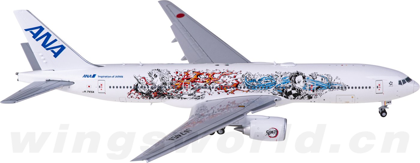 SA4015A ANA 全日空Boeing 777-200ER JA745A 襟翼放下版JC Wings 1:400