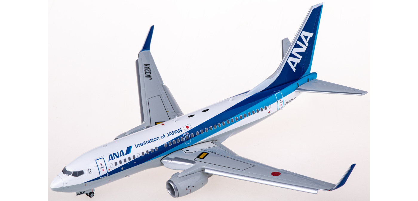 JC Wings 全日空 ANA 1:200 B737-700 JA02AN SA2023A ANA 全日空Boeing 737-700 JA02AN 襟翼放下版+ 蒙皮钥匙