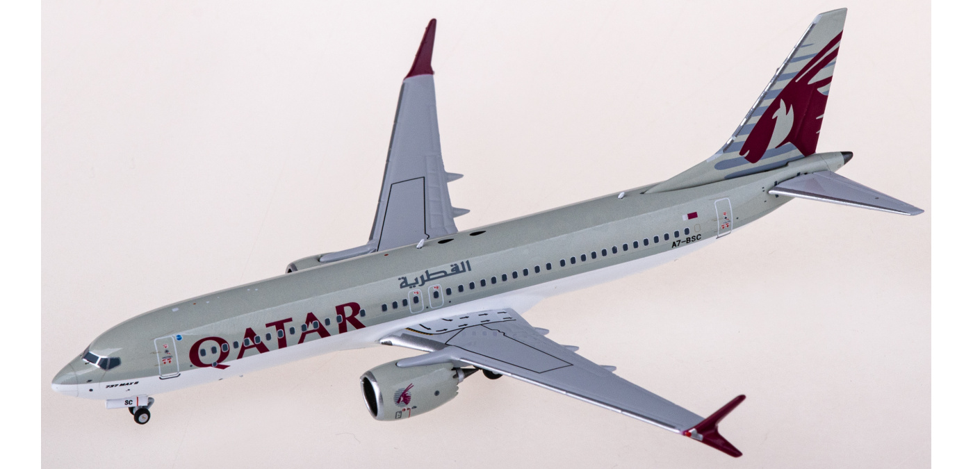 カタール航空 737MAX8 A7-BSC 1/400 GeminiJets GJQTR2210 1:400 Qatar Airways Boeing 737 MAX 8 A7