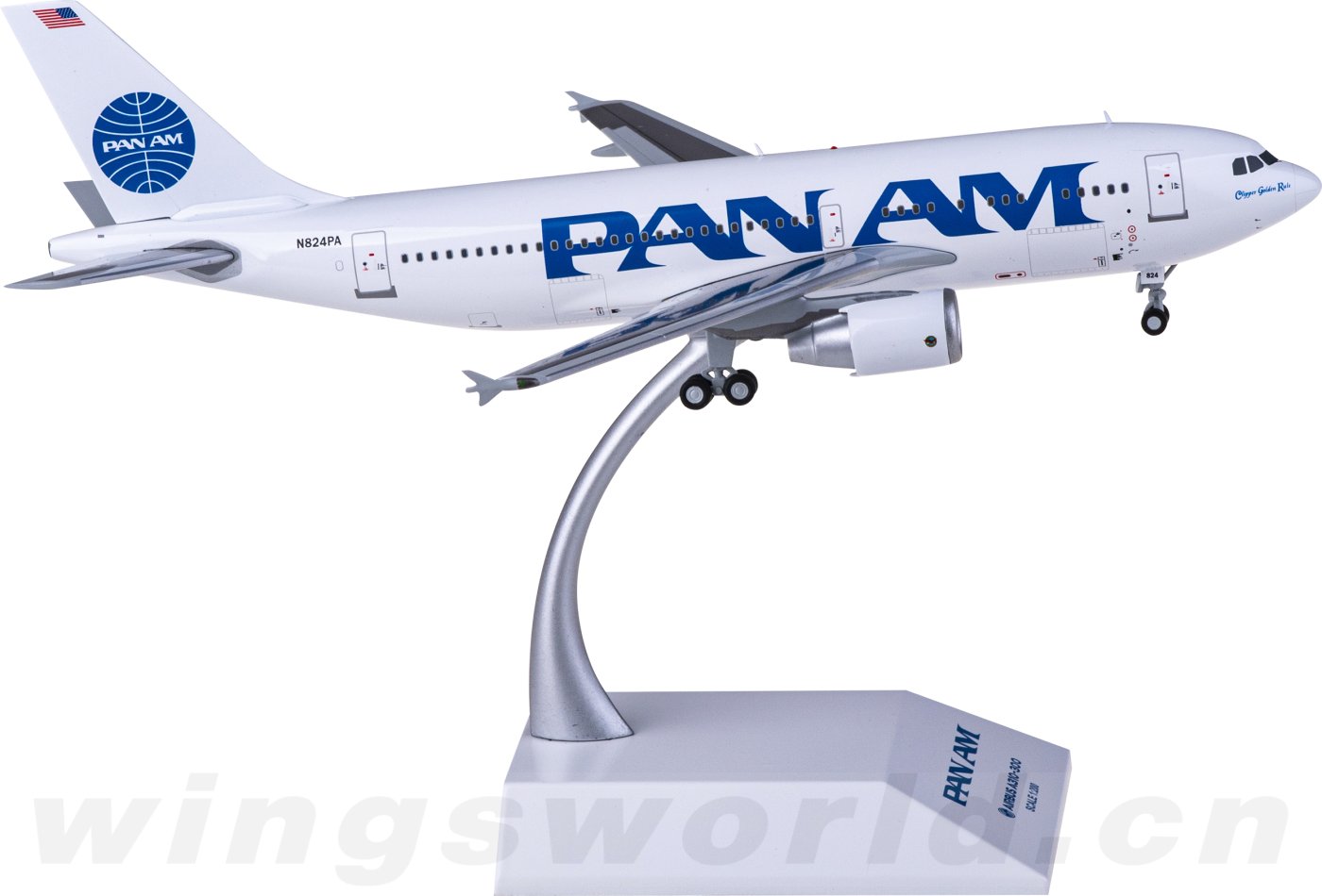 XX2291 Pan Am 泛美航空Airbus A310-300 N824PA JC Wings 1:200 