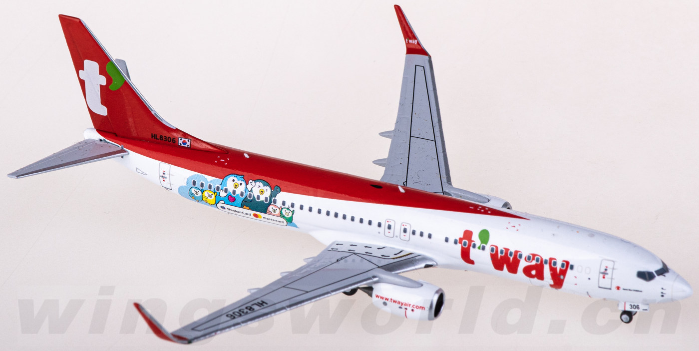 から厳選した NG58169 1:400 NGmodels HL8306 737-800 德威航空Boeing TwayAir 民間航空機
