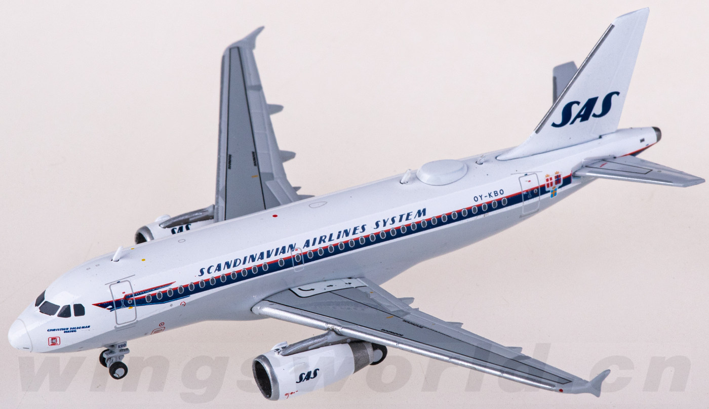 xx40041 sas 北欧航空 airbus a319 oy-kbo jc wings 1:400 -飞机模型