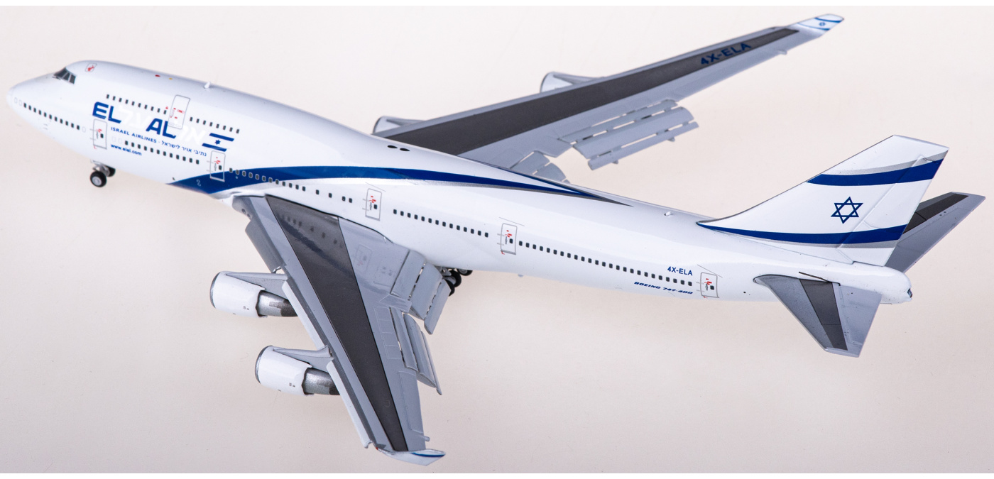 XX40108A El Al 以色列航空Boeing 747-400 4X-ELA 襟翼放下版+
