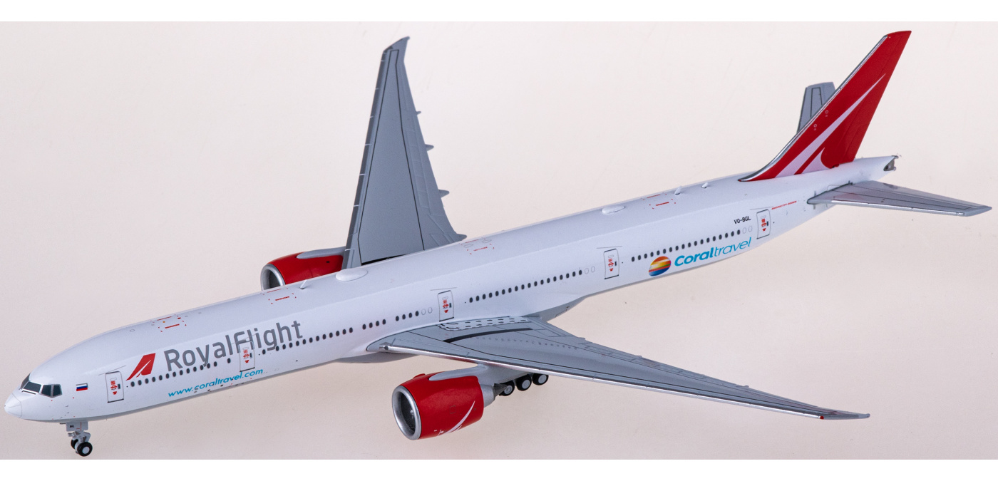 ロイヤルフライト 777-300ER VQ-BGL 1/400 JC Wings LH4260A Boeing 777-300ER Royal Flight VQ-BGL Flaps Down