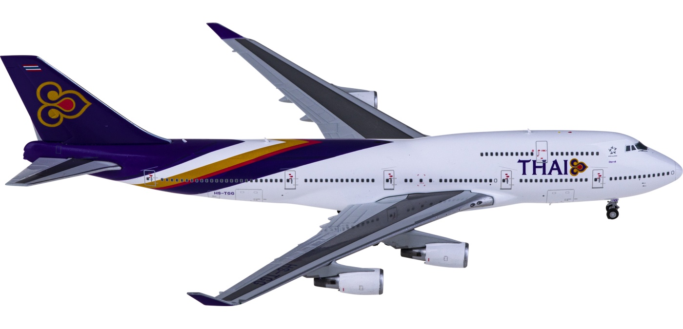 THAI航空 ボーイング747モデル HS-TGJ Thai Airways Boeing 747-400 HS-TGJ Royal Barge Phoenix