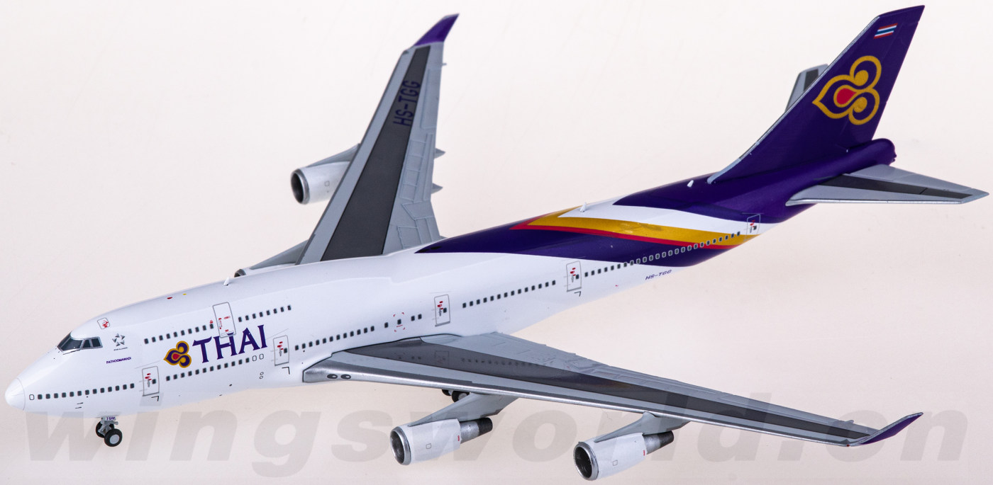 航空機・ヘリコプター Gemini200 THAI AIRWAYS 747-400 1/200 747-400 1:200 Diecast Model - GeminiJets GJ-G2THA866 - $181.95