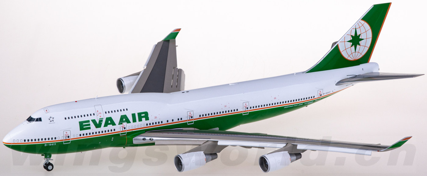 xx20321a eva air 长荣航空 boeing 747-400 b-16411 襟翼放下版