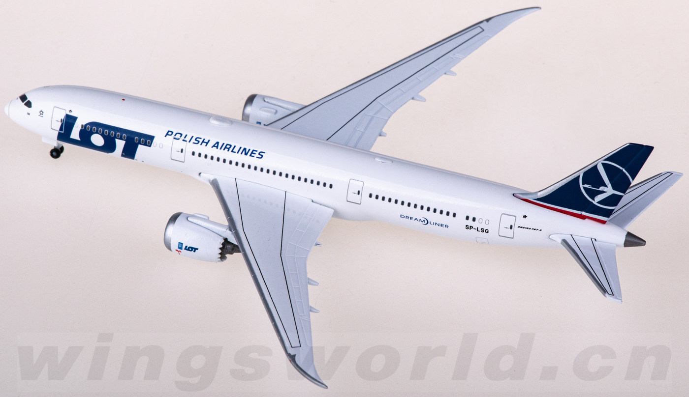 536646 LOT 波兰航空Boeing 787-9 Dreamliner SP-LSG Herpa 1:500