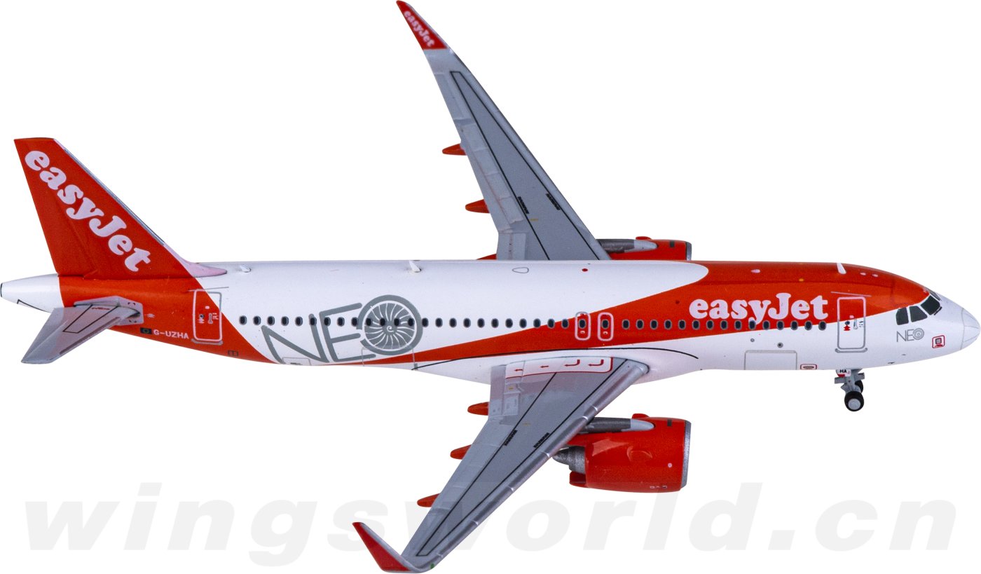 easyjet 易捷航空 airbus a320neo g-uzha jc wings 1:400 -飞机模型