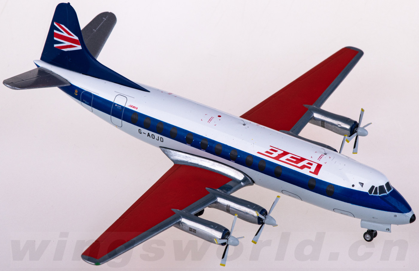 572095 BEA 英国欧洲航空Vickers Viscount 800 G-AOJD Herpa 1