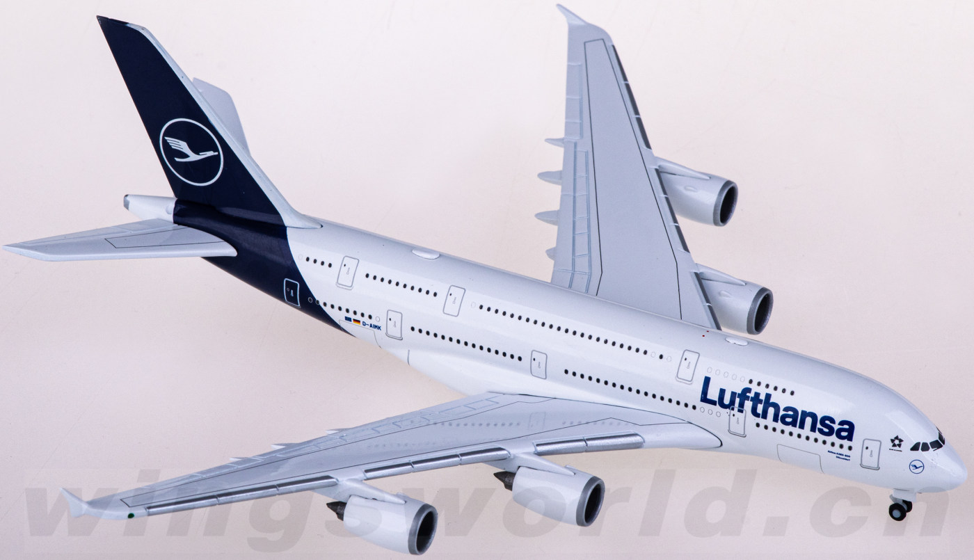 lufthansa 汉莎航空 airbus a380 d-aimk herpa 1:500 -飞机模型世界