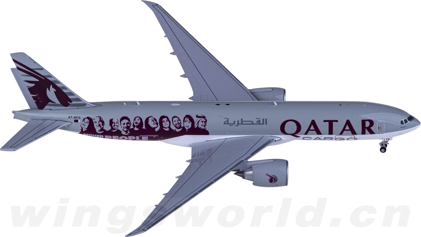 XX40114C Qatar 卡塔尔航空Boeing 777-200LRF A7-BFG 开门货机JC
